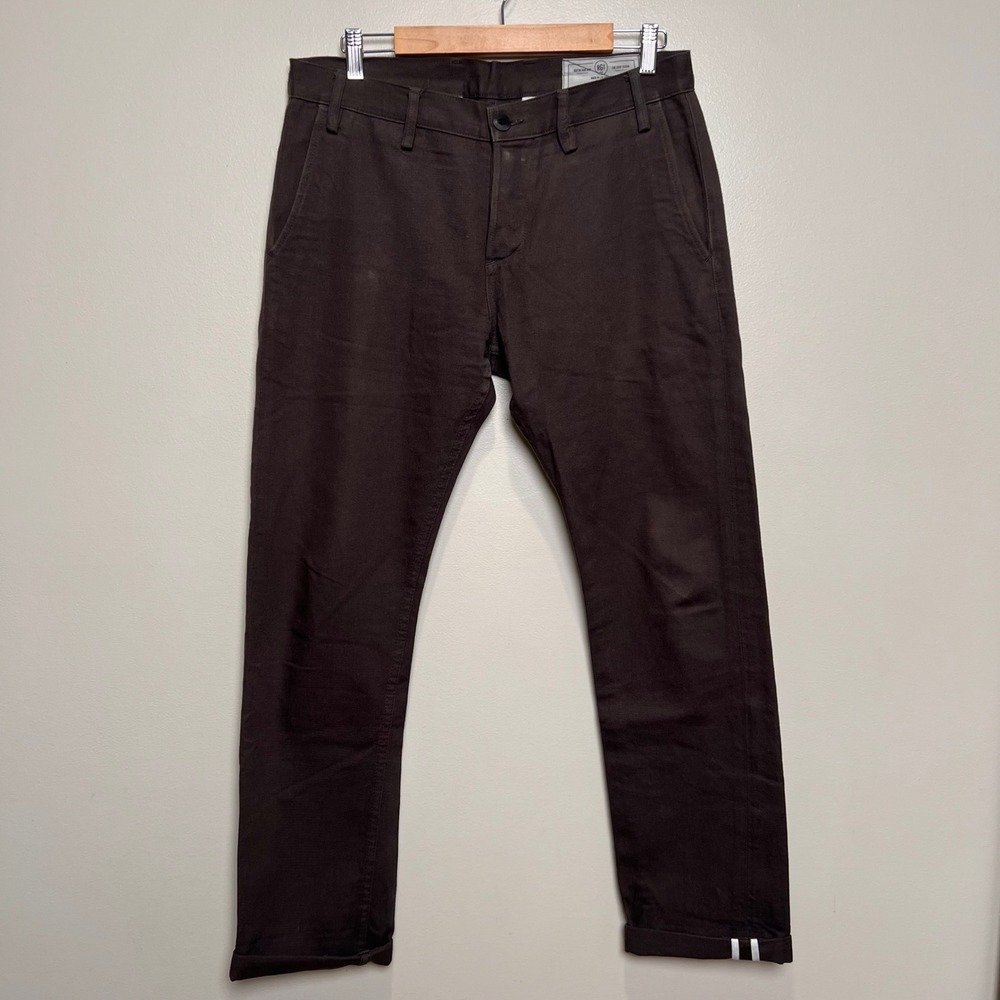 Rogue Territory Officer Trouser Mens 32x34 Brown Slim Taper Chino RGT USA Made